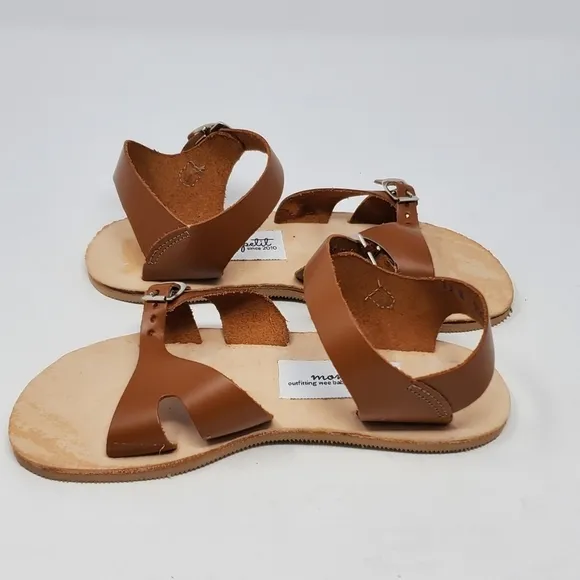 MON PETIT CAPE COD SANDALS EFFORTLESS BUCKLE WATERPROOF LEATHER BROWN GIRLS 13 W