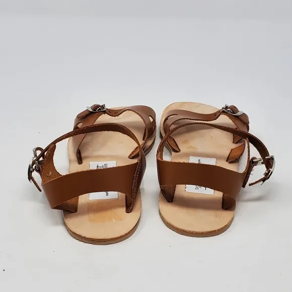 MON PETIT CAPE COD SANDALS EFFORTLESS BUCKLE WATERPROOF LEATHER BROWN GIRLS 13 W