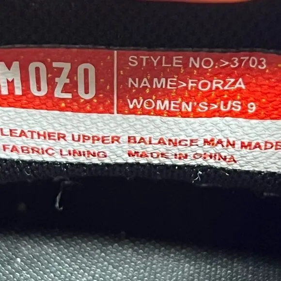 Mozo Womens Shoes For Crews Forza Black Slip Resistant Chef/Work Shoes 9