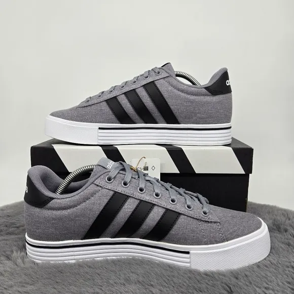 New adidas Daily 4.0 Grey Core Black Men's Shoes Size 9.5