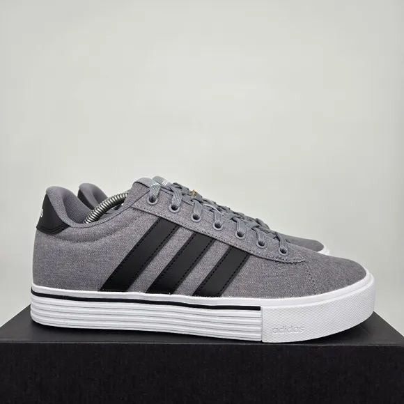 New adidas Daily 4.0 Grey Core Black Men's Shoes Size 9.5