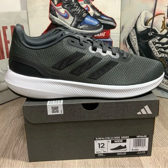 New Adidas Runfalcon 3.0 Running Sneakers, Athletic Shoes Men Sizes Wide 10-11