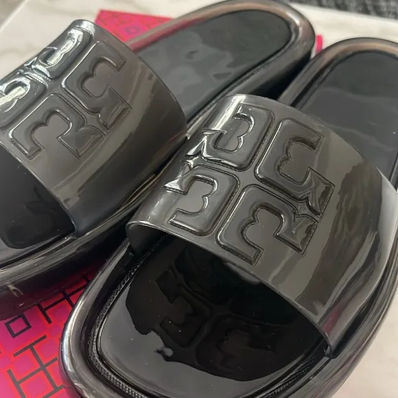 New Authentic TORY BURCH Bubble Jelly Sandals Flip Flops Slides Wedge US 10