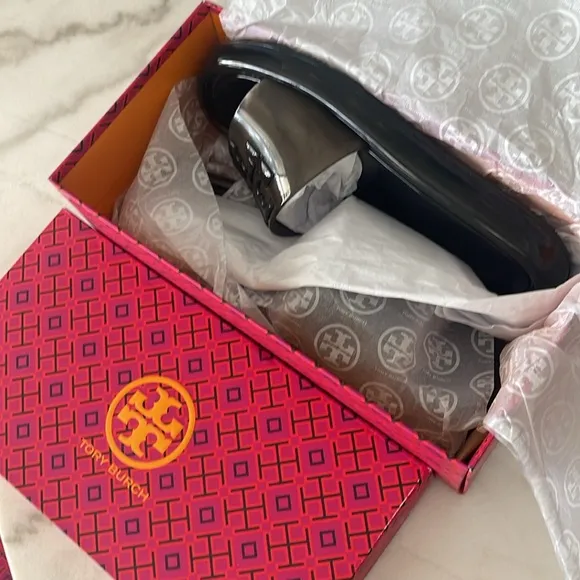 New Authentic TORY BURCH Bubble Jelly Sandals Flip Flops Slides Wedge US 10