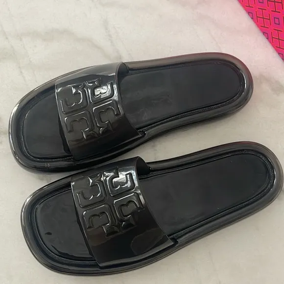 New Authentic TORY BURCH Bubble Jelly Sandals Flip Flops Slides Wedge US 10