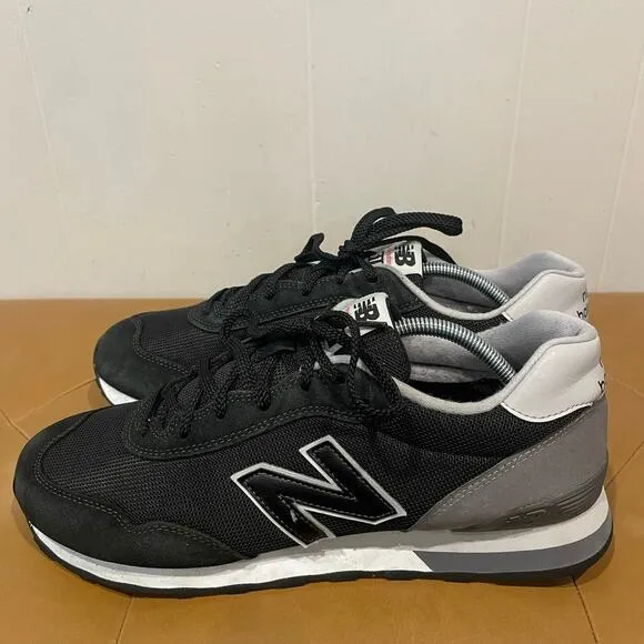 New Balance 515 V3 Mens Size 12 Black Gray Suede Casual Athletic Shoes Sneakers