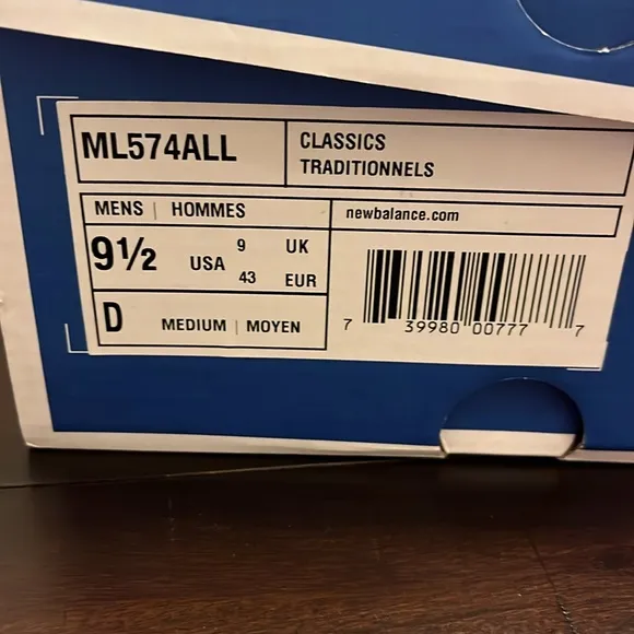 New Balance 574 shoes sneakers ML574ALL grey Mens Size 9.5