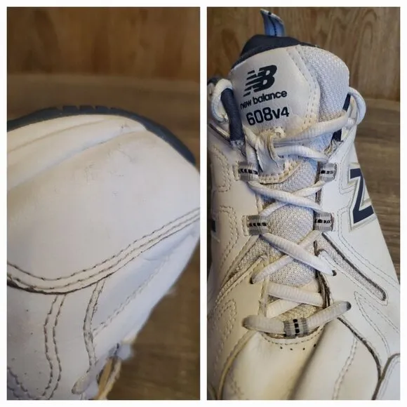 New Balance 608v4 Athletic Shoes Mens Size 10.5 4E White Navy