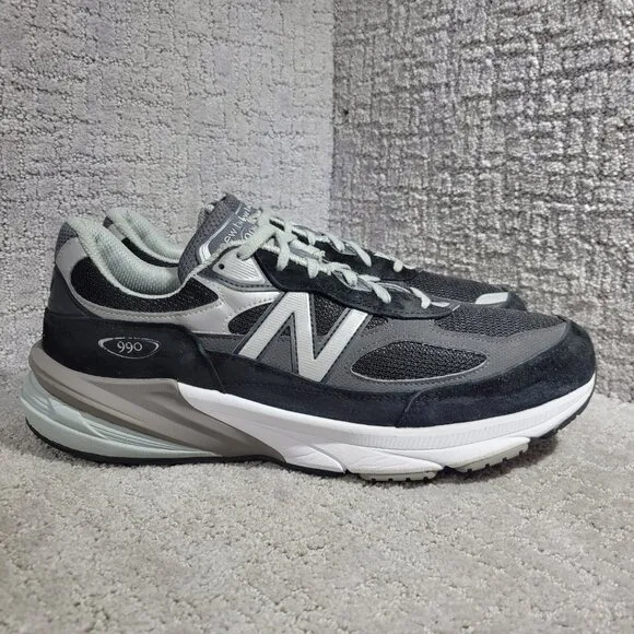 New Balance 990 Men's Size 14D US Black Lace Up Running Athletic Shoes M990BK6