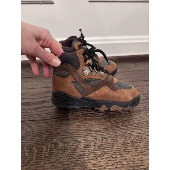 New Balance Little Boys lHigh Top Hiking Boots Brown Size 11.5 Wide Vintage