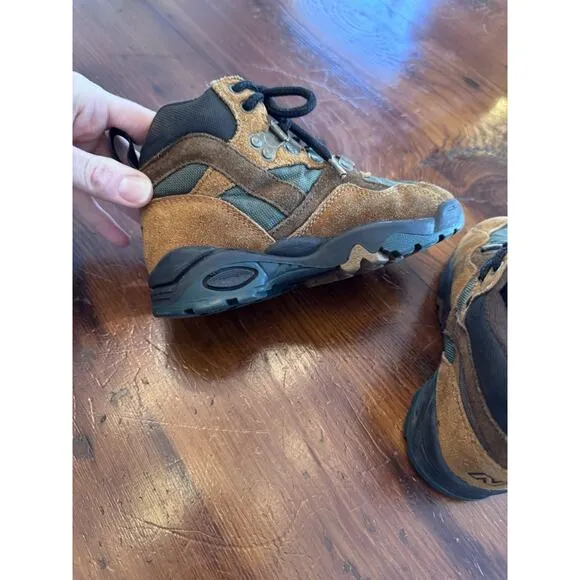 New Balance Little Boys lHigh Top Hiking Boots Brown Size 11.5 Wide Vintage