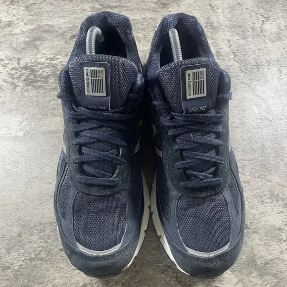 New Balance M990NV4 Running Shoes Men Size 9.5 D Made In USA M990NV4 Navy Blue