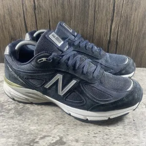 New Balance M990NV4 Running Shoes Men Size 9.5 D Made In USA M990NV4 Navy Blue