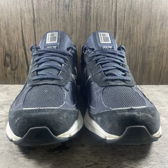 New Balance M990NV4 Running Shoes Men Size 9.5 D Made In USA M990NV4 Navy Blue