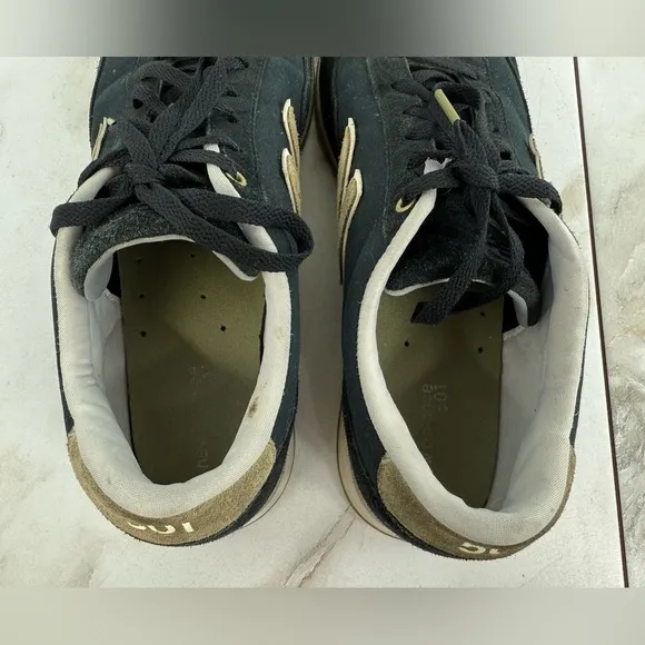 New Balance Men's 501 Casual Suede Athletic Sneakers Shoes, Black &amp; Tan, Sz 14