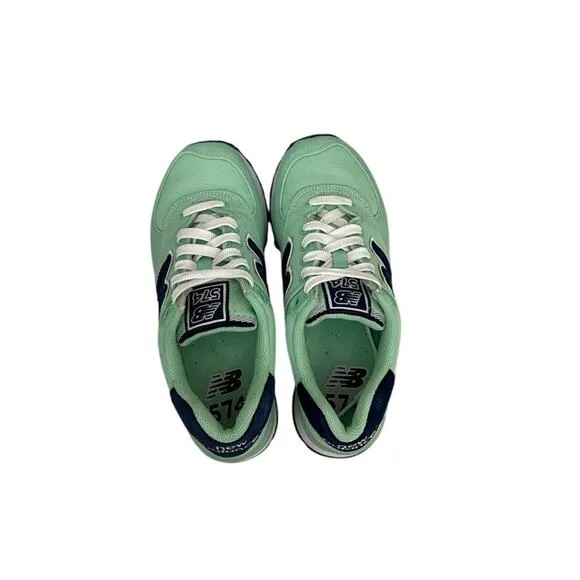 New Balance Shoes 574 'Pistachio' Green Navy Sneakers Size Women's 6