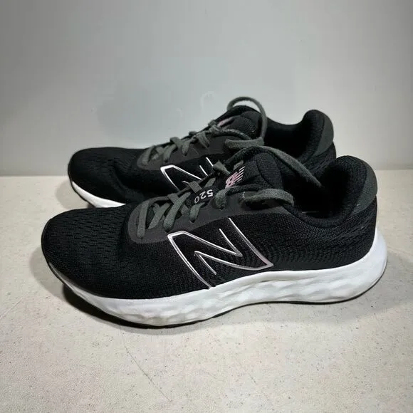 New Balance Unisex FF 520 V8 W520LB8 Black Running Shoes Sneakers Sz M 5.5 W7