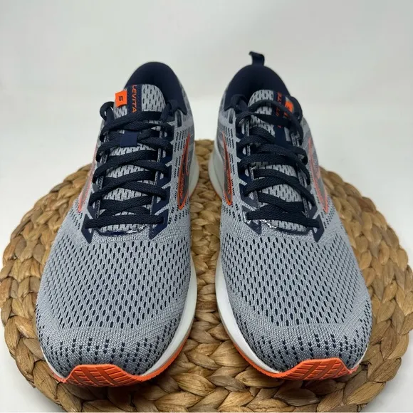 New BROOKS Levitate 5 Running Shoes Grey Peacoat Flame Size 12.5