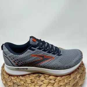 New BROOKS Levitate 5 Running Shoes Grey Peacoat Flame Size 12.5