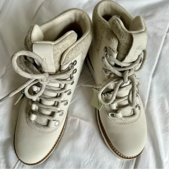 New ColeHaan waterproof boots stone