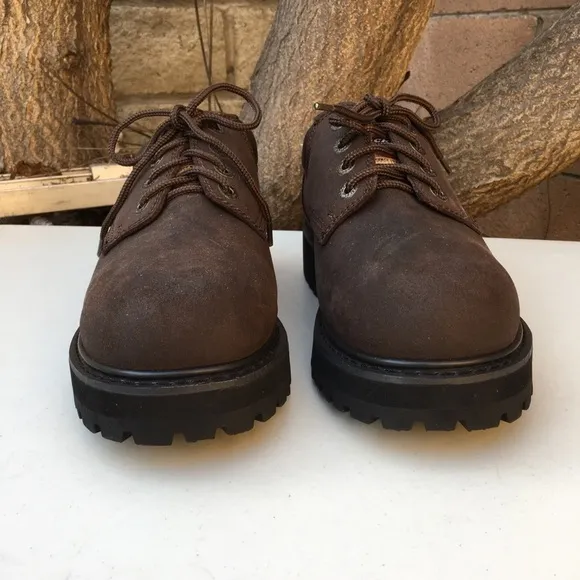 NEW DICKIES Composite Toe Lace Up Work Shoes Brown Size 10