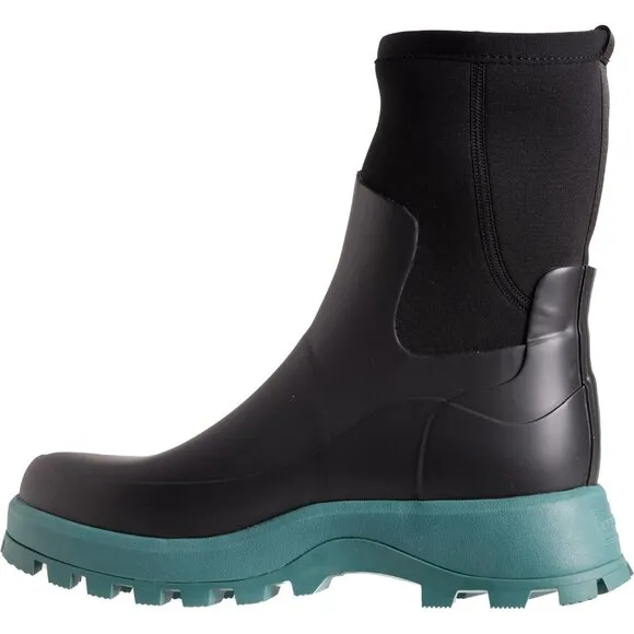 NEW  Hunter‎ City Explorer Short Rain Boots  Waterproof  Black/Teal women (252)
