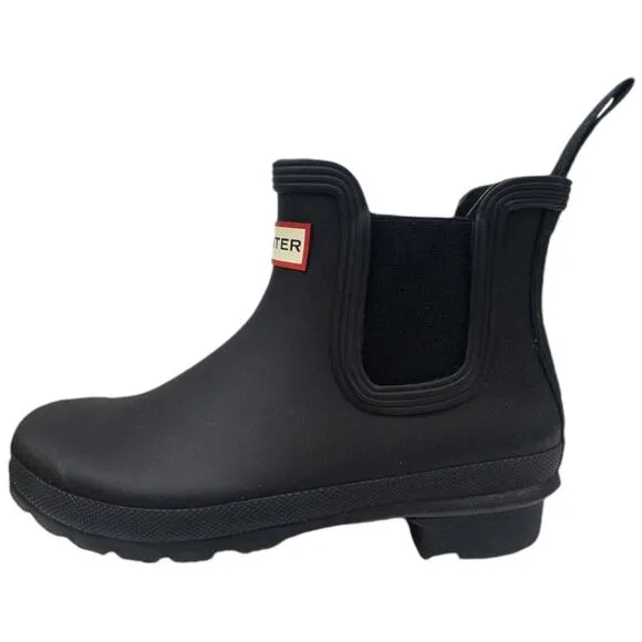 New Hunter Original Waterproof Chelsea Rain Boots Black Women's 6