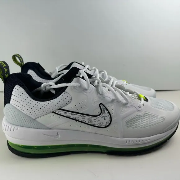 New Men's Nike DB0249 100 Air Max Genome Running Shoes Sneaker Sz 12, 13 White