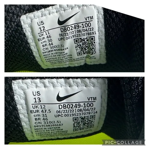 New Men's Nike DB0249 100 Air Max Genome Running Shoes Sneaker Sz 12, 13 White
