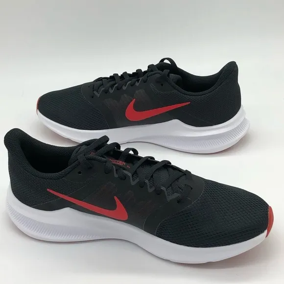 New Men’s Nike Downshifter 11 Running Shoes Black/Red/White with box CW3411-005
