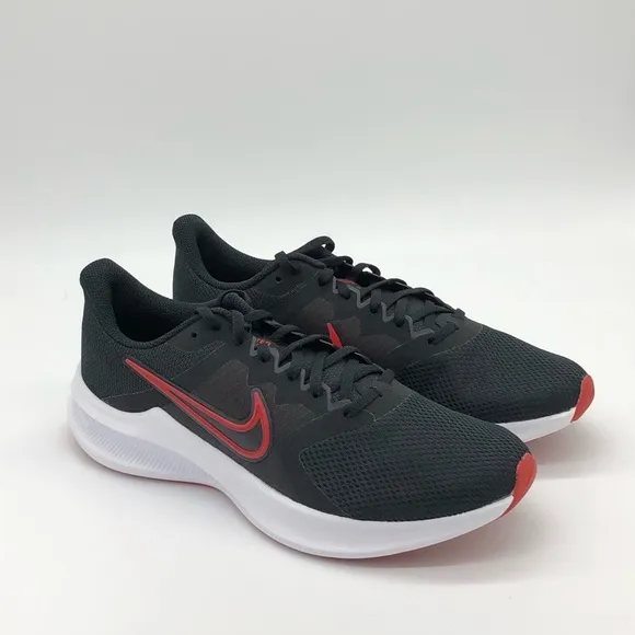 New Men’s Nike Downshifter 11 Running Shoes Black/Red/White with box CW3411-005