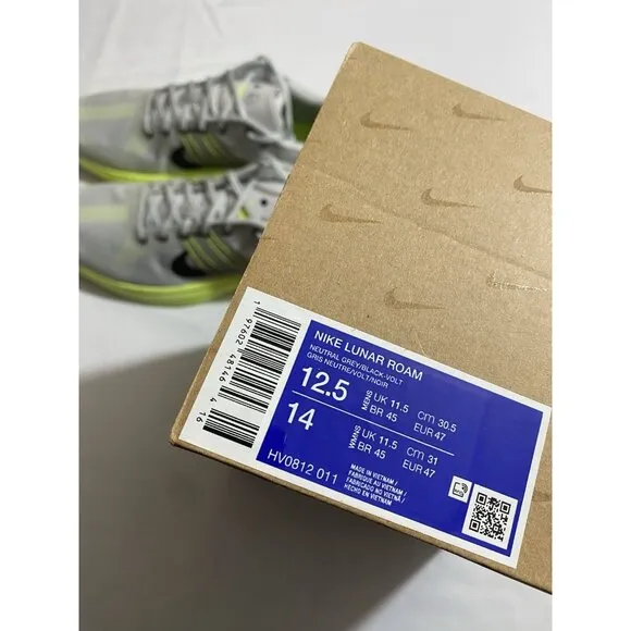 New Men’s Size 12.5 - Nike Lunar Roam Neutral Grey Volt HV0812 011