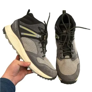 NEW Merrell | Wildwood Mid Gray Leather Waterproof Hiking Boots Pick Sz 13 Men’s