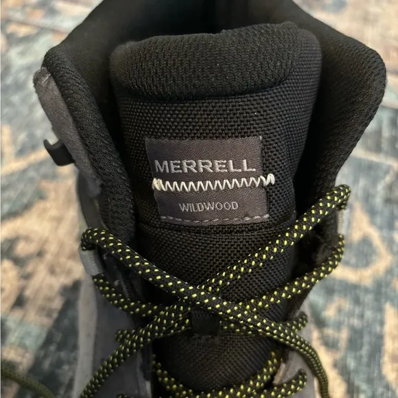 NEW Merrell | Wildwood Mid Gray Leather Waterproof Hiking Boots Pick Sz 13 Men’s