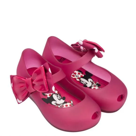 NEW MINI MELISSA kids ultragirl minnie ii bow sandals in pink