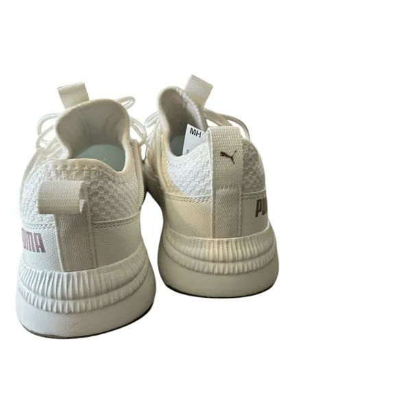 New Puma White Athletic Shoes with Cushioned Midsole