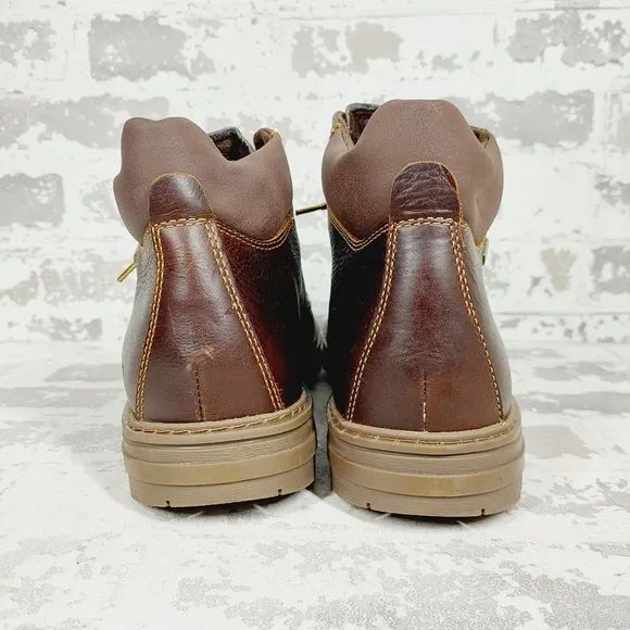 New Rockport Weather or Not Moc Toe Brown Leather Lace Up Boots  H117
