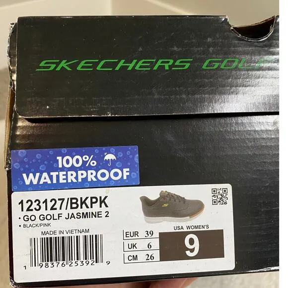 New Skecher's 100% Waterproof Go Golf Jasmine Shoes Size 9