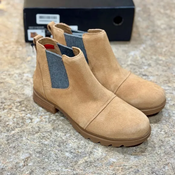 New Sorel Emelie Waterproof Chelsea Boots