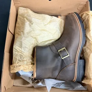 New Teva Rowena Buckle Bison Brown Waterproof Leather Boots 10