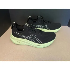New! Womens Asics Gel-Nimbus 26 Black/Cool Matcha Running Shoes. Size 13. Nice!