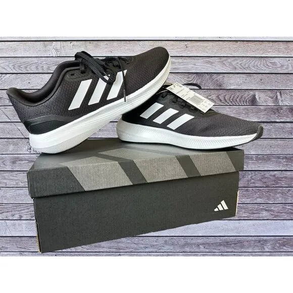 NIB Adidas Mens Runfalcon 3.0 HQ3790 Black Running Shoes Sneakers Size‎ 9.5