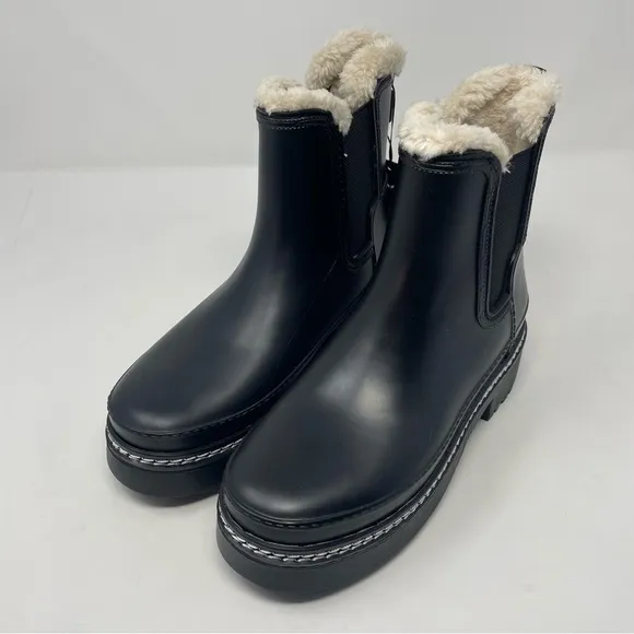 NIB Fisher Ltd Fargo Waterproof Vegan Leather Lug Moto Boots