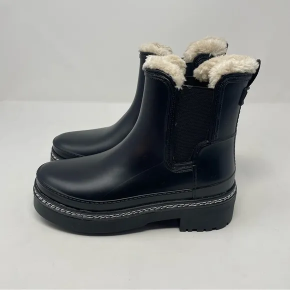 NIB Fisher Ltd Fargo Waterproof Vegan Leather Lug Moto Boots