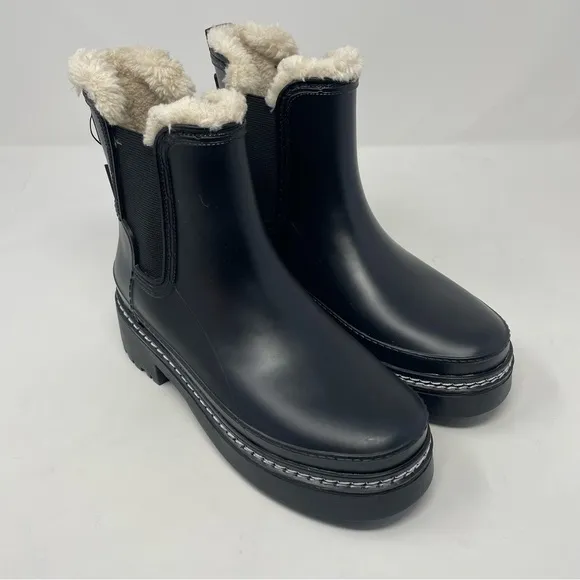NIB Fisher Ltd Fargo Waterproof Vegan Leather Lug Moto Boots