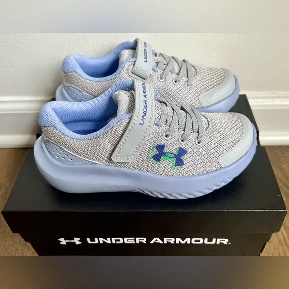 NIB Pre-School Under Armour UA Surge 4 AC Kids' Running Shoes, Size 11