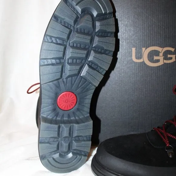 NIB UGG MEN'S BILTMORE SUEDE WINTER WATERPROOF HIKING SNOW‎ BOOTS BLACK