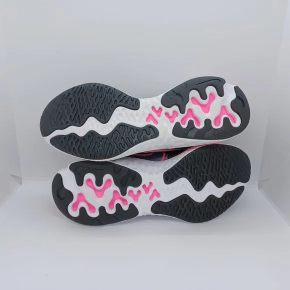 Nike 6y Youth / WOMEN'S 8 RENEW RUN SHOES Black/ Pink White CT1430 092 running