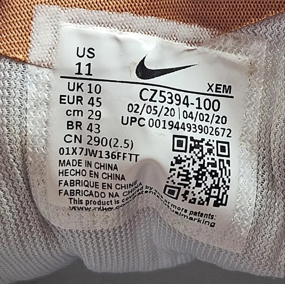 Nike 700M Pegasus 37 Texas Longhorns Men's Size 11 Sneakers