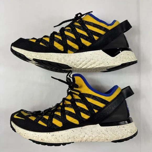 Nike ACG React Terra Gobe K2 LDV Mens 9.5 Shoes Yellow Black‎ Blue Sneakers READ